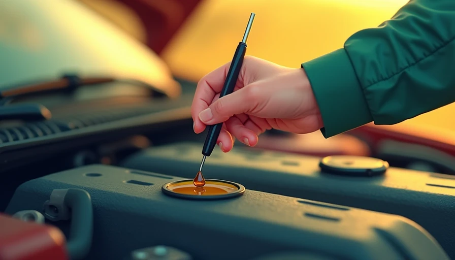 Illustration for how to check oil